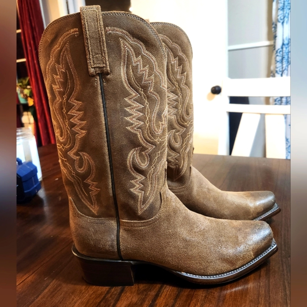 Lucchese Men's Heritage Oil Suede Calf Western Boots